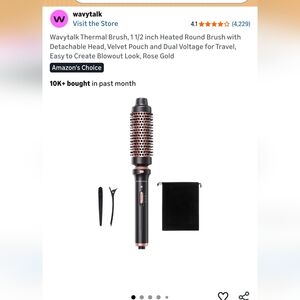 NEW Wavytalk 1.5" Thermal Detachable Brush